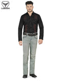 LAMASINI LM1870 Gray Denim Jeans