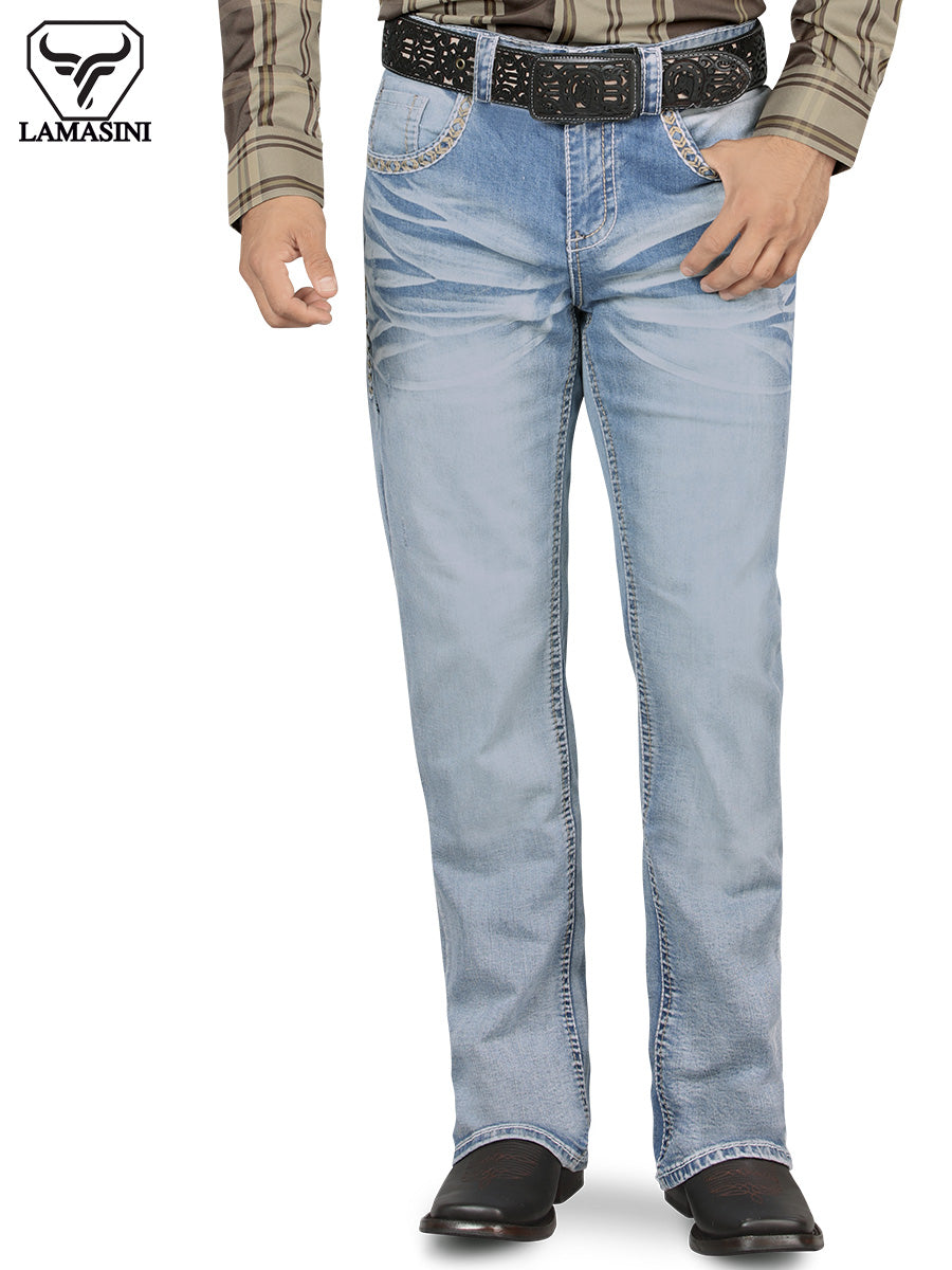LAMASINI LM1870 Light Blue Denim Jeans