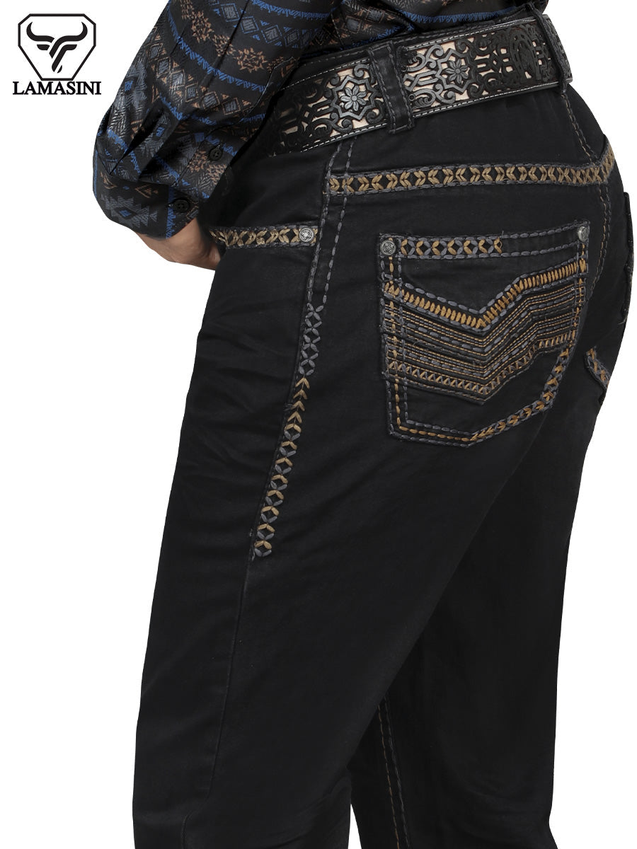 LAMASINI LM1870 Light Black Denim Jeans