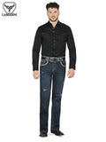 LAMASINI LM1872 Dark Blue Denim Jeans