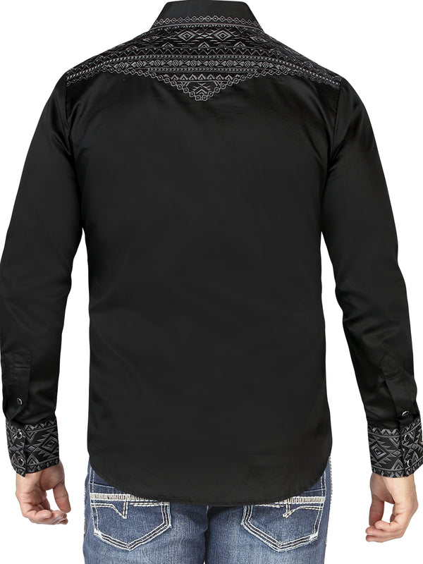 LAMASINI Embroidered Denim Shirt Style LM-2210
