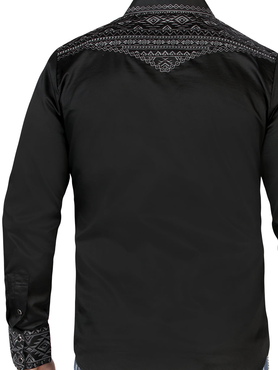 LAMASINI Embroidered Denim Shirt Style LM-2210