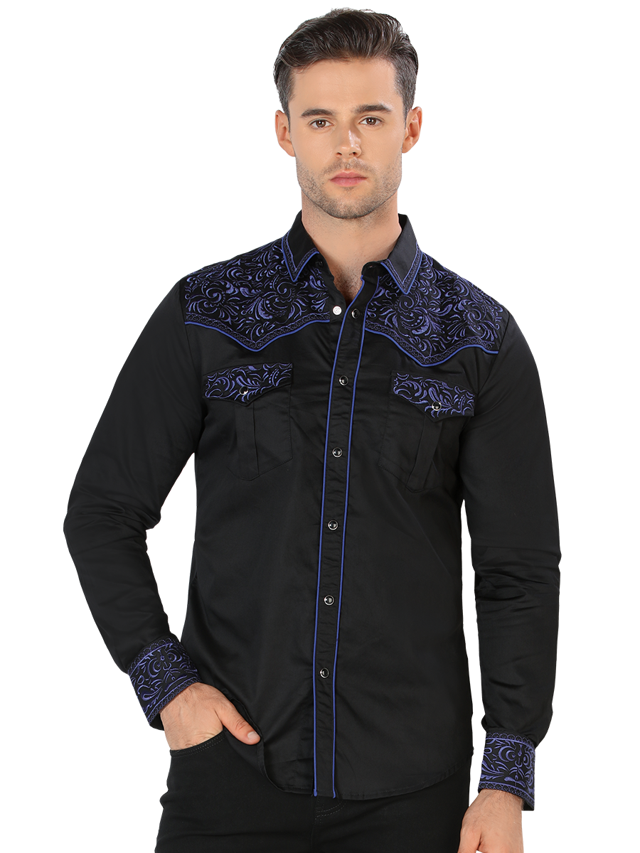MONTERO Embroidered Denim Shirt Style MT-3538