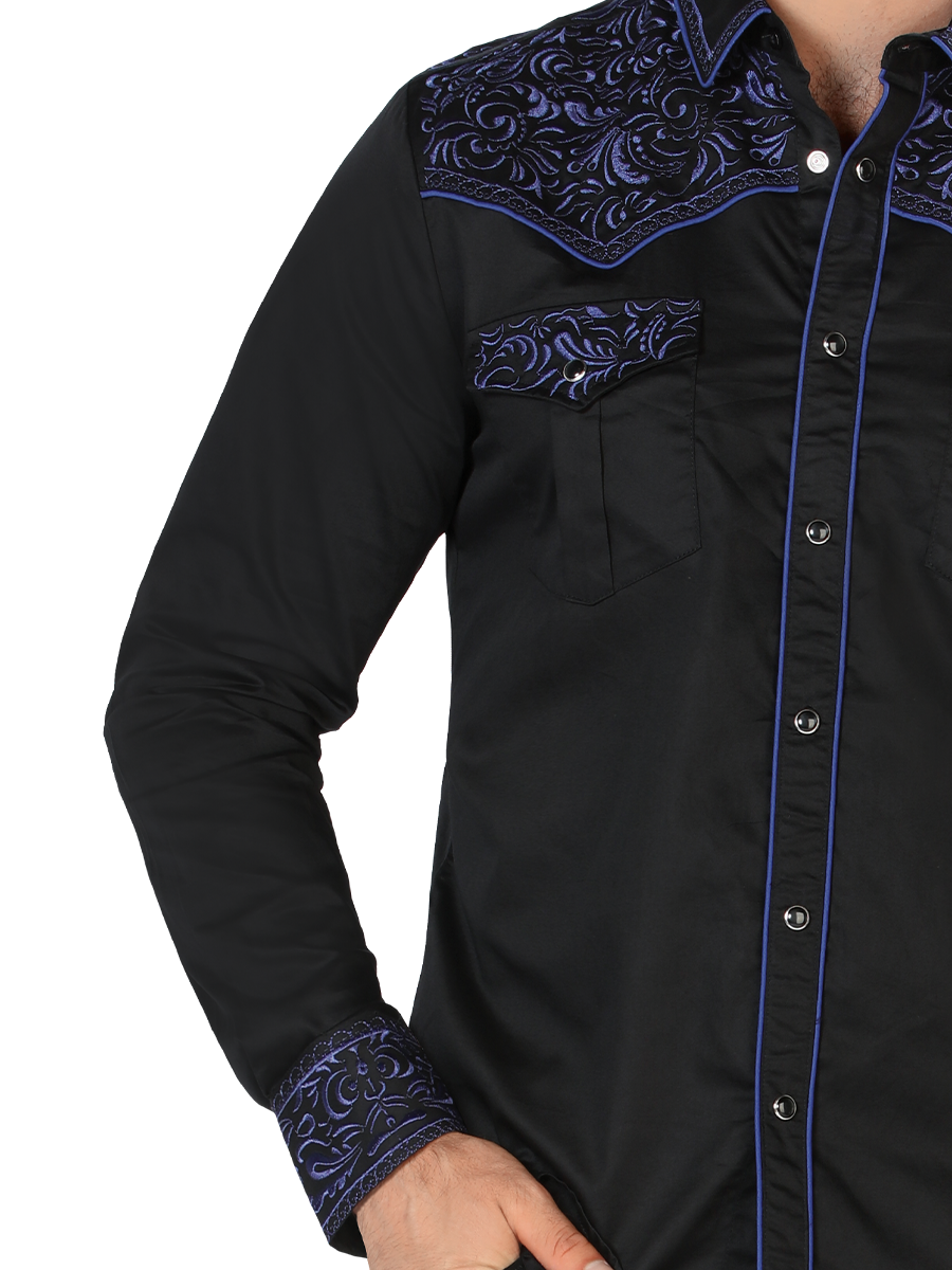 MONTERO Embroidered Denim Shirt Style MT-3538