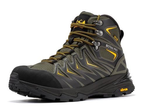 Botas Pro Metallic Green 6 Inch Waterproof Hiking Boots with VIBRAM Traction Lug Outsole BP22111