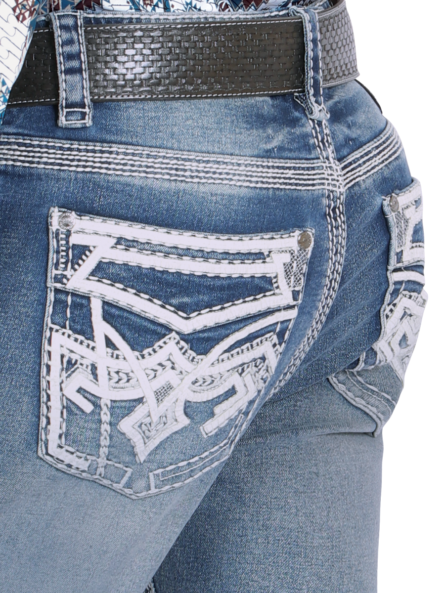MONTERO 39500 Medium Blue Men's Denim Jeans (Heavy Denim)