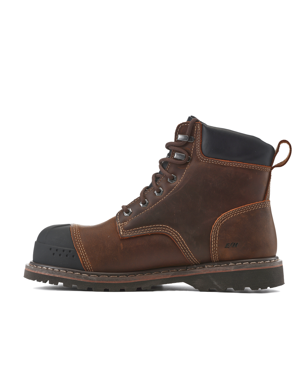 Kiwi Premium Brown Crazy Horse 6" Steel Toe Waterproof Cap-Toe Work Boots [64100]