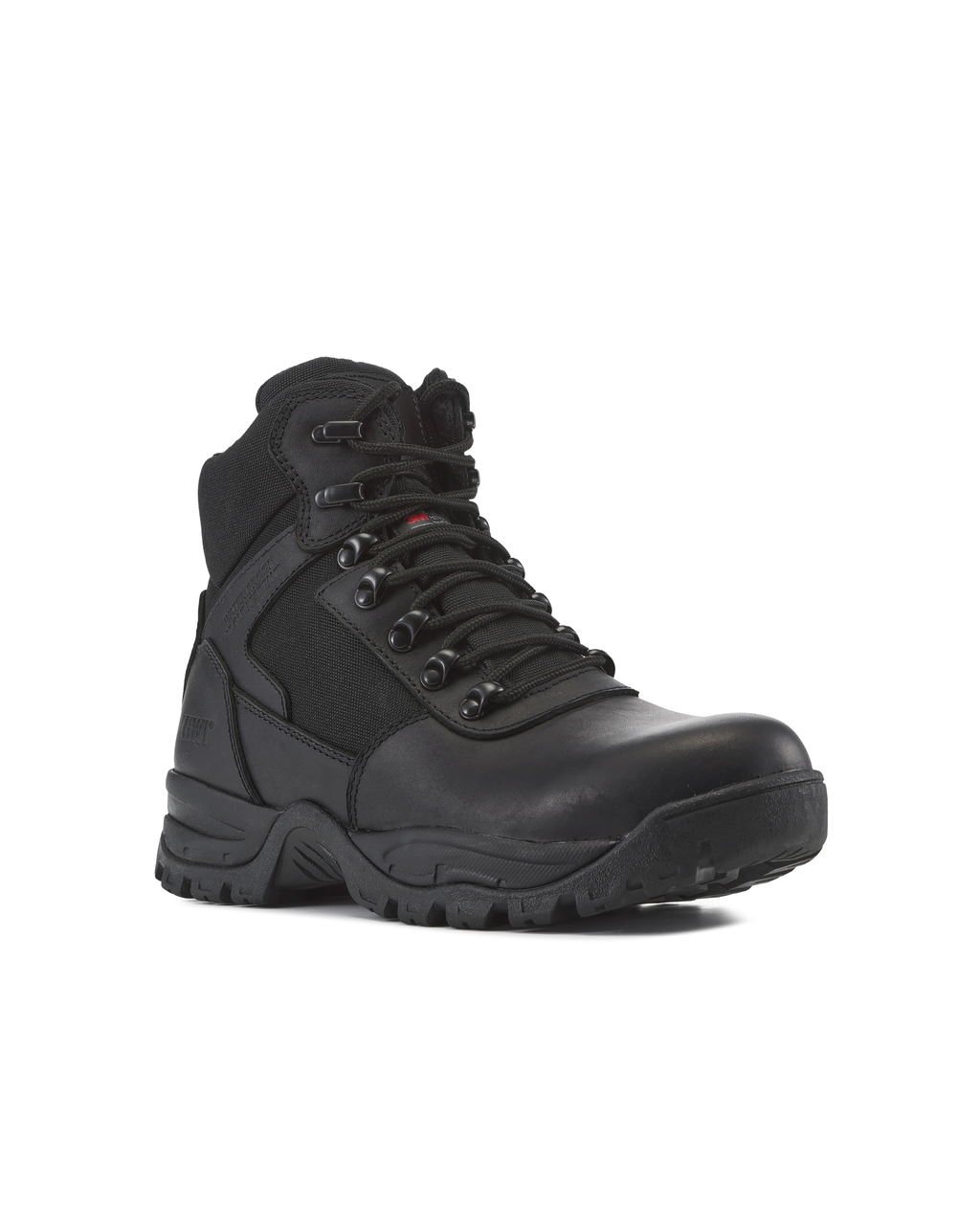 Kiwi Rugged Black Full Grain Leather Mid-Cut 6" Composite Toe Zipped Waterproof Tactical Boots [68100]