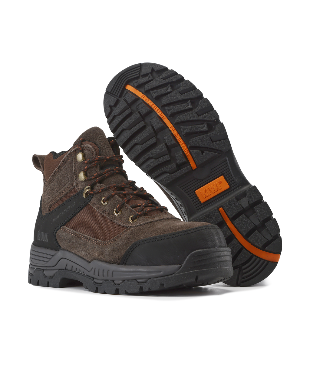 Kiwi Trek Brown Suede/Nylon 5" Steel Toe Water Resistant Work Boots [63400]