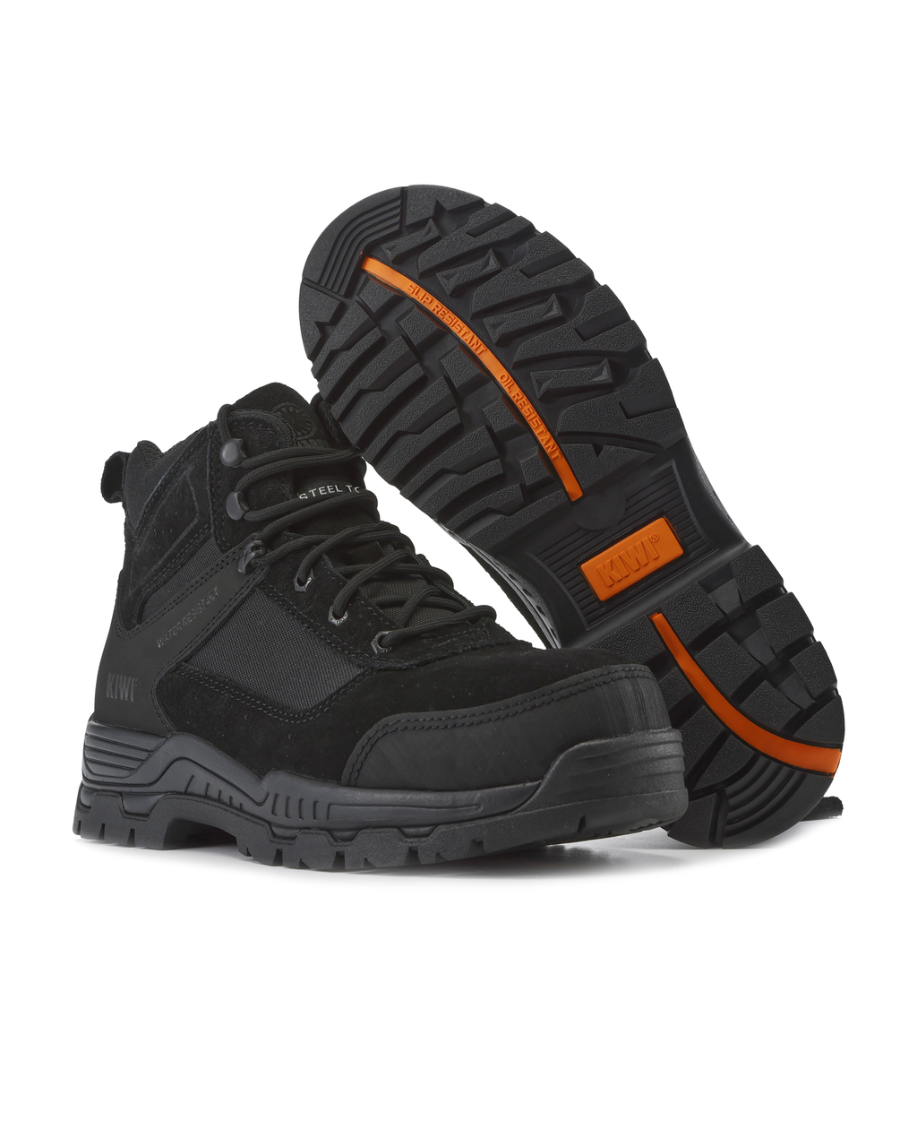 Kiwi Trek Black Suede/Nylon 5" Steel Toe Water Resistant Work Boots [63500]