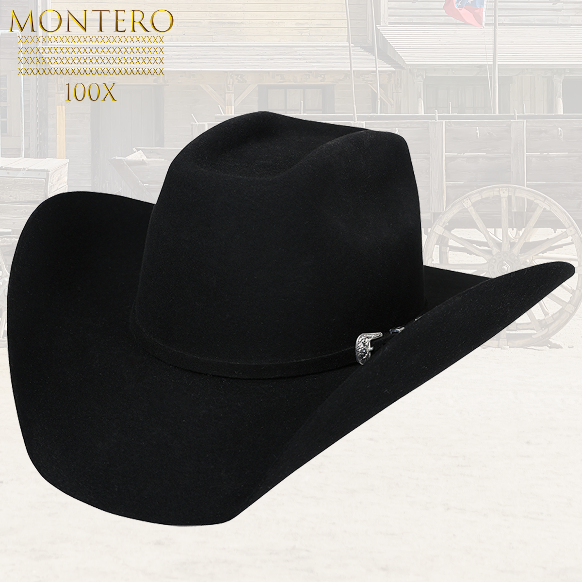 Texana Montero Negra 100X Horma 8 Segundos