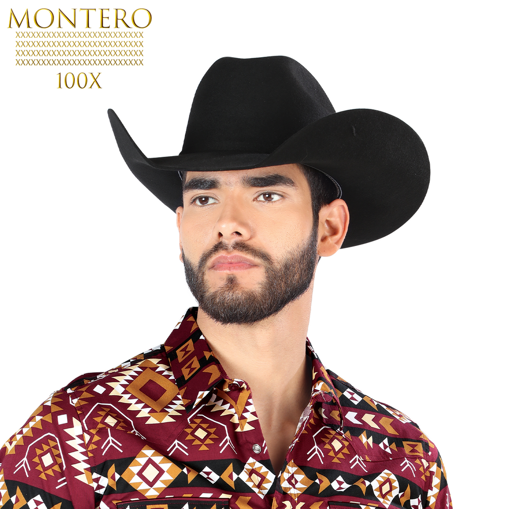 Texana Montero Negra 100X Horma 8 Segundos