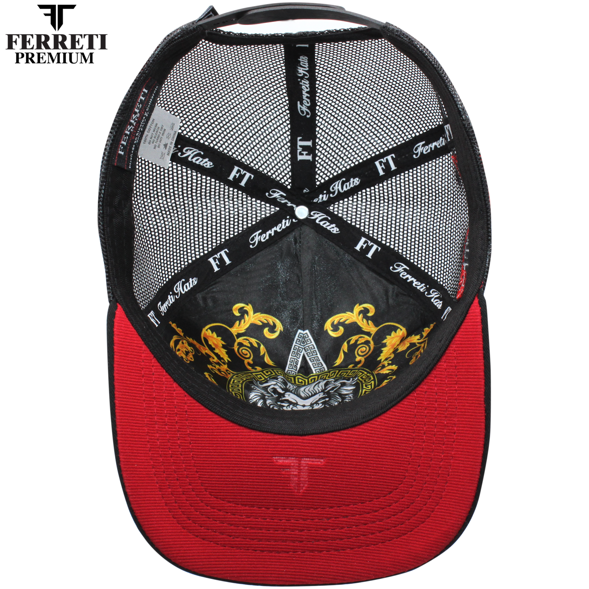 FERRETI HATS PREMIUM FT02M La Pantera Malla Baseball Cap For Men
