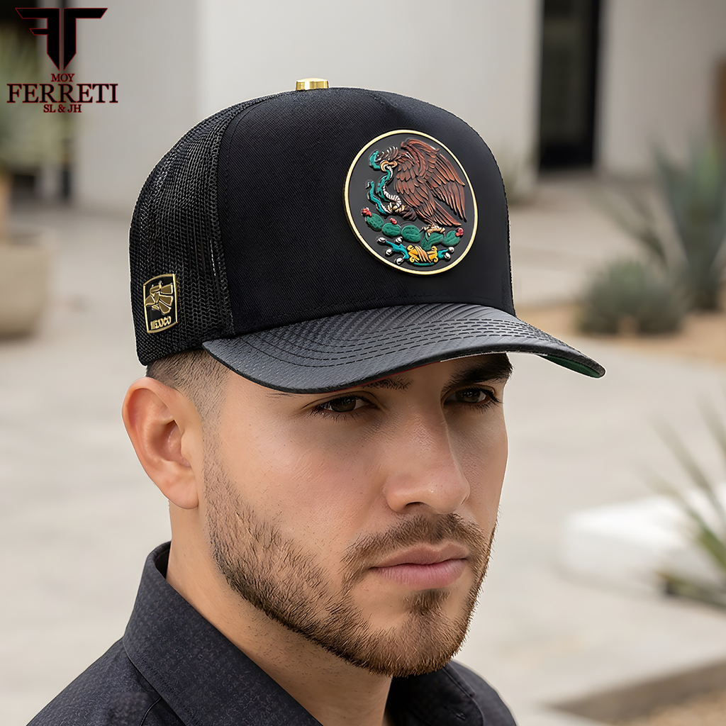 FERRETI HATS PREMIUM FT145M Escudo Mexico Baseball Cap For Men