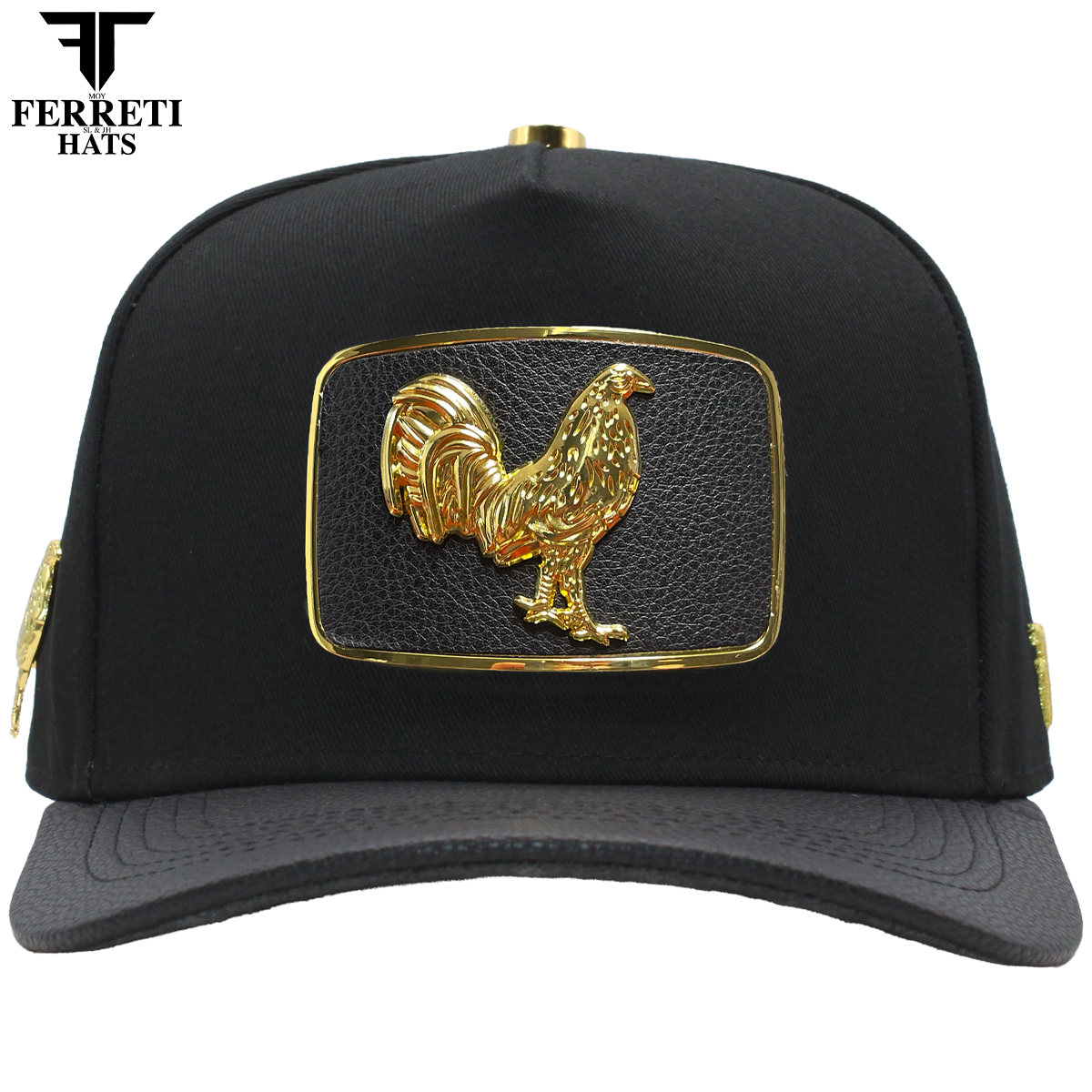 FERRETI HATS PREMIUM FT146 Gallo Dorado Baseball Cap for Men