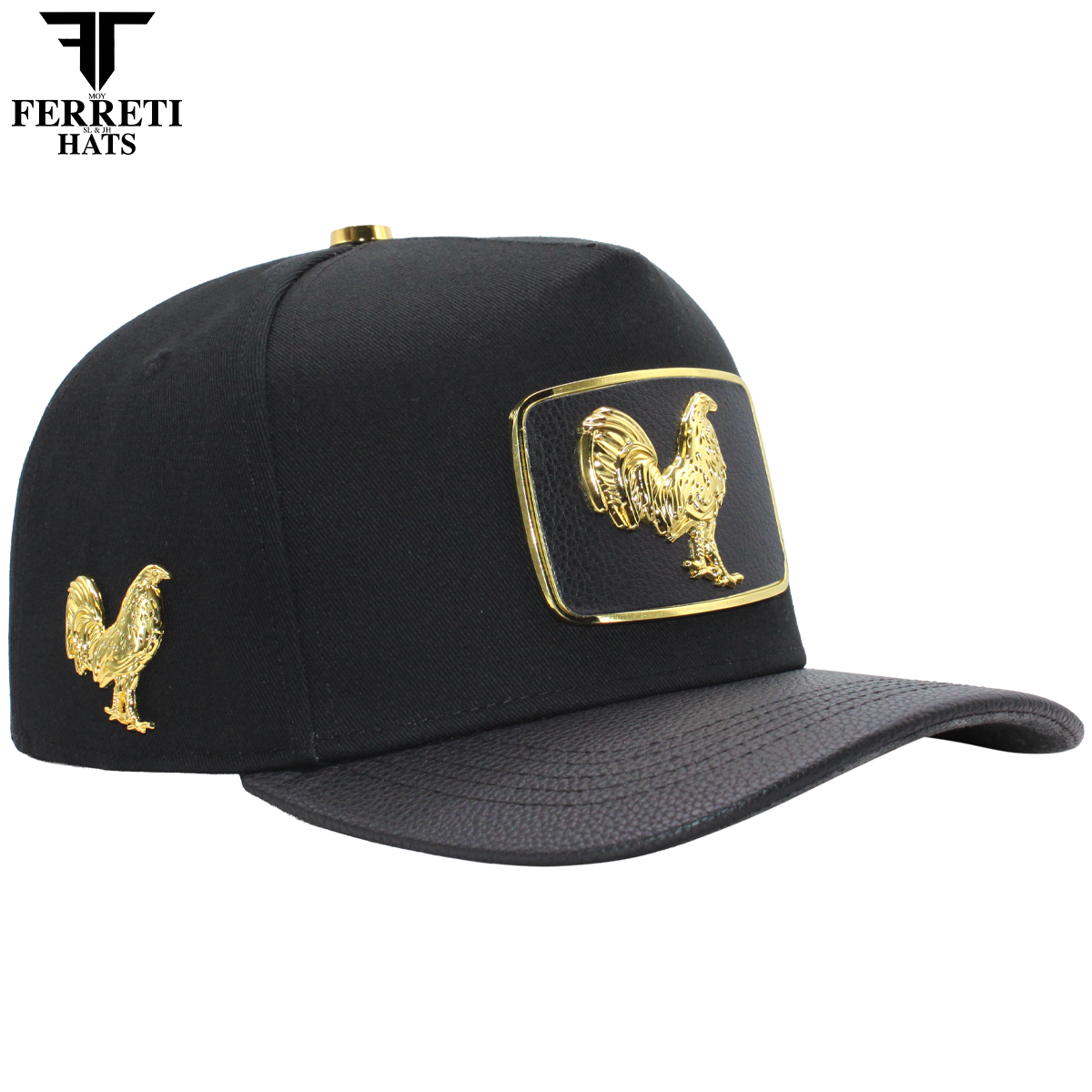 FERRETI HATS PREMIUM FT146 Gallo Dorado Baseball Cap for Men