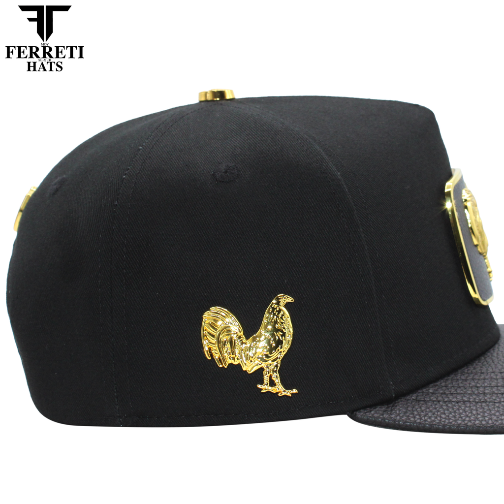 FERRETI HATS PREMIUM FT146 Gallo Dorado Baseball Cap for Men
