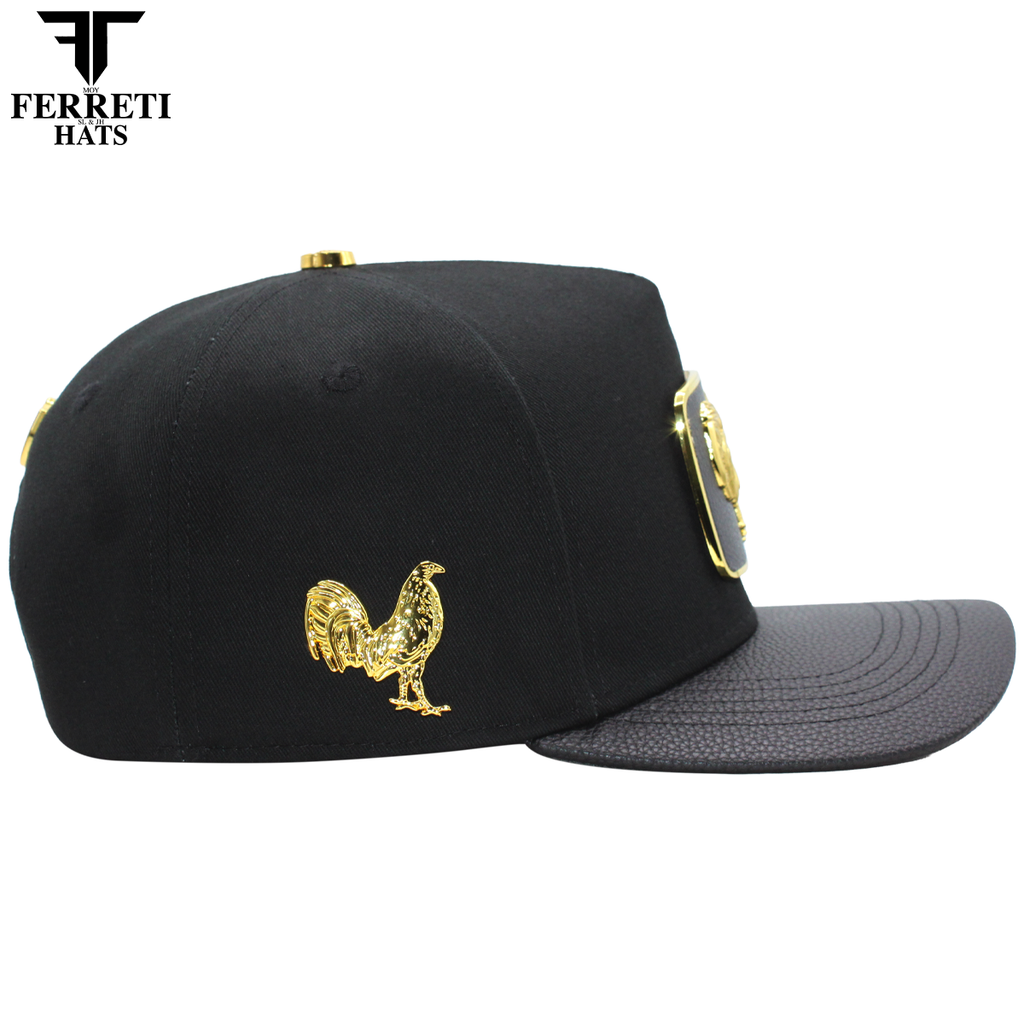FERRETI HATS PREMIUM FT146 Gallo Dorado Baseball Cap for Men