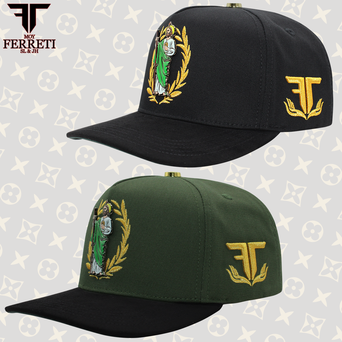 FERRETI HATS PREMIUM FT157157 COMBO San Juditas Baseball Cap For Men