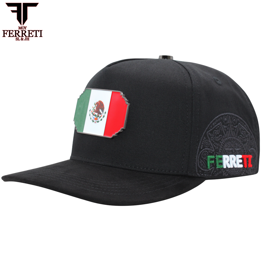 FERRETI HATS PREMIUM FT159 Bandera de Mexico Baseball Cap For Men