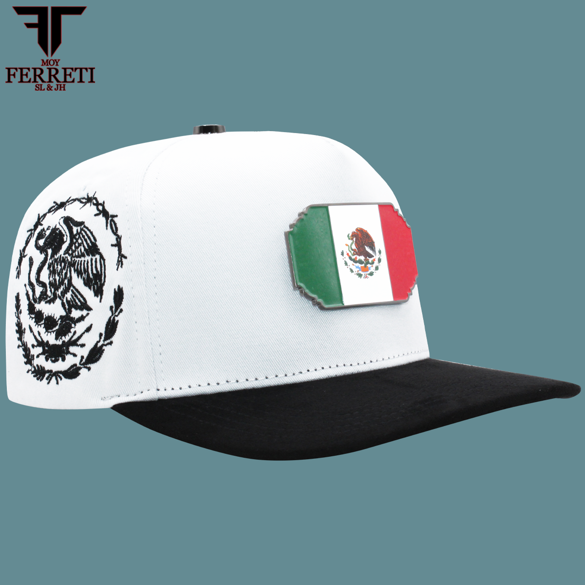 FERRETI HATS PREMIUM FT159 Bandera de Mexico Baseball Cap For Men