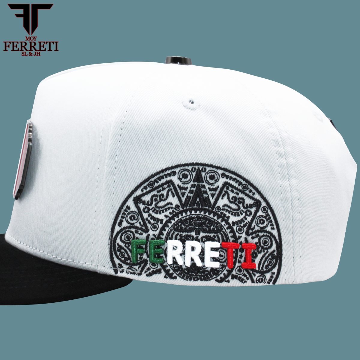 FERRETI HATS PREMIUM FT159 Bandera de Mexico Baseball Cap For Men