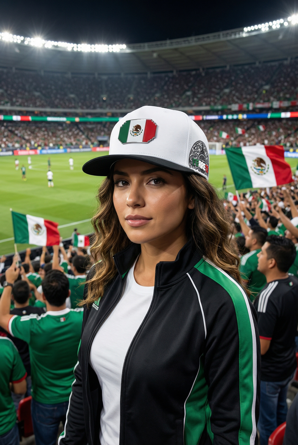 FERRETI HATS PREMIUM FT159 Bandera de Mexico Baseball Cap For Men