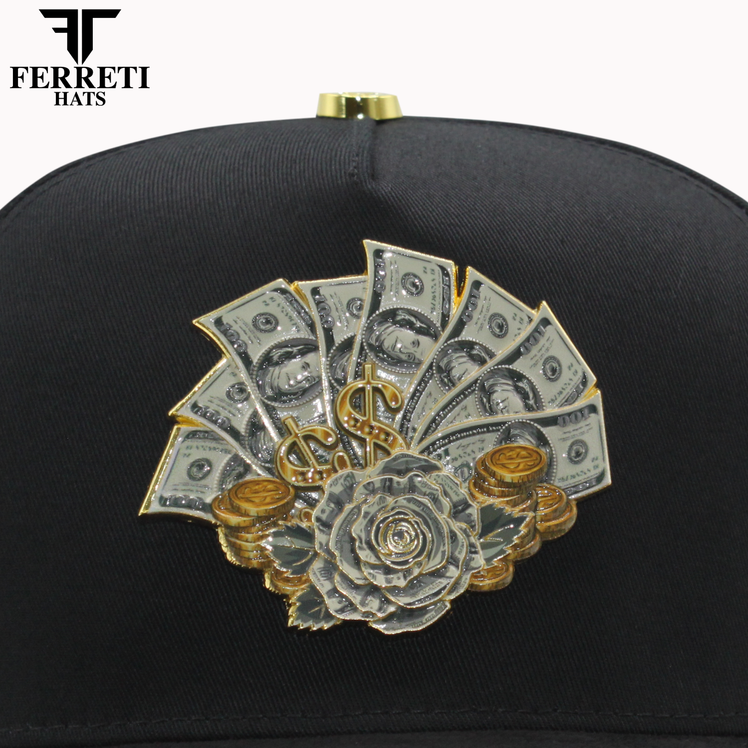 FERRETI HATS PREMIUM FT160 Ramo de Billetes Baseball Cap For Men