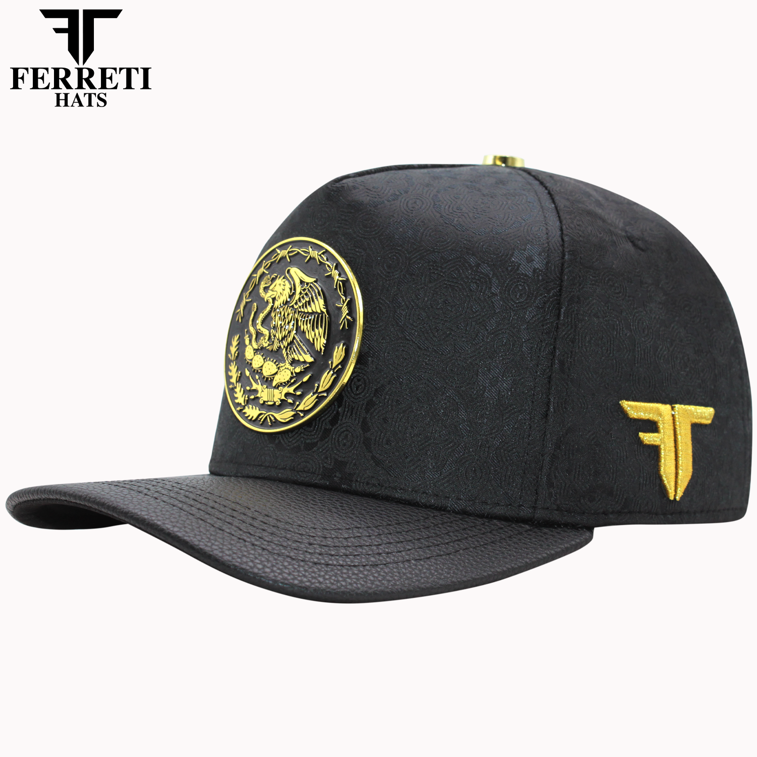 FERRETI HATS PREMIUM FT163 Escudo Mexico Baseball Cap For Men