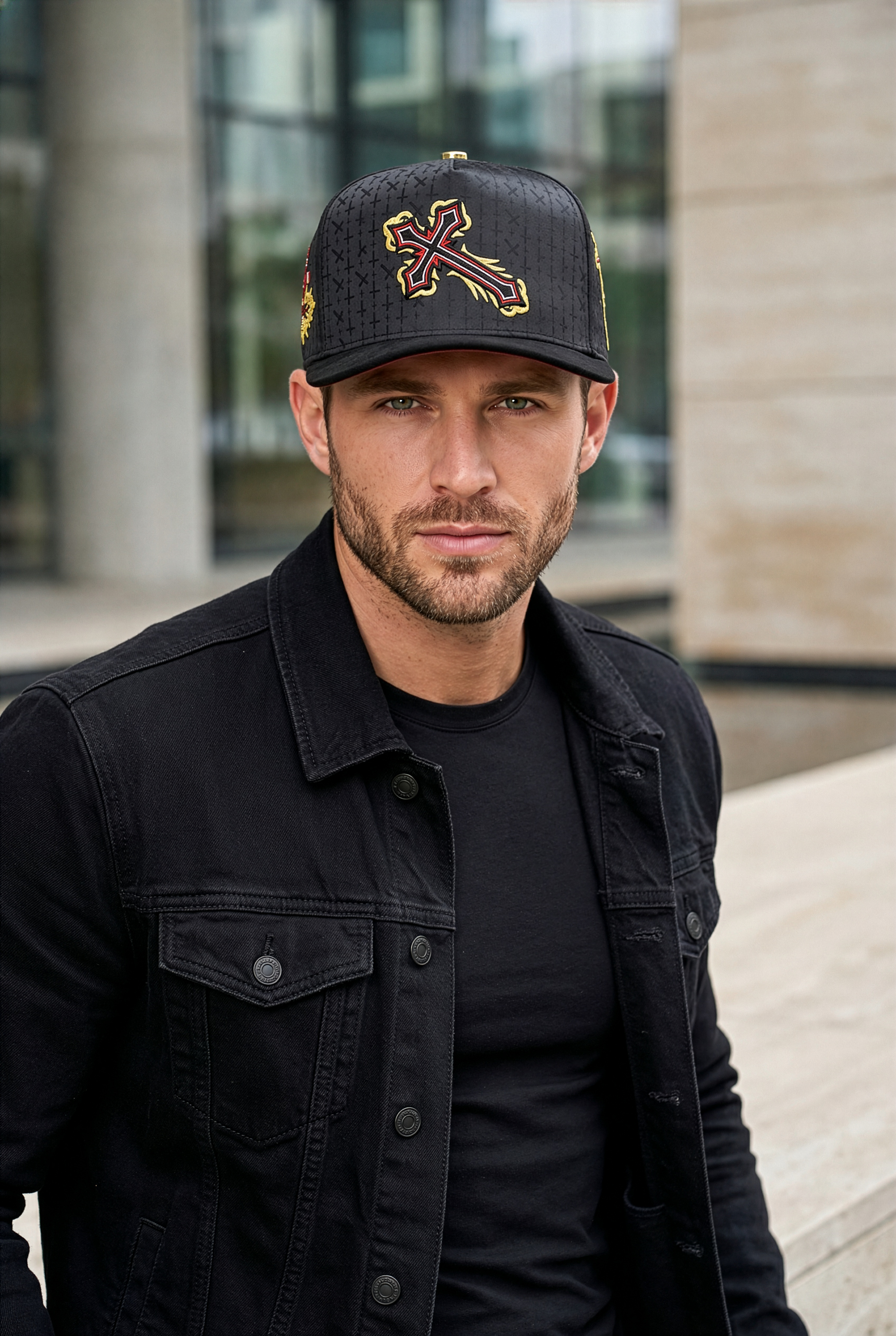 FERRETI HATS PREMIUM FT166 Cross Baseball Cap For Men