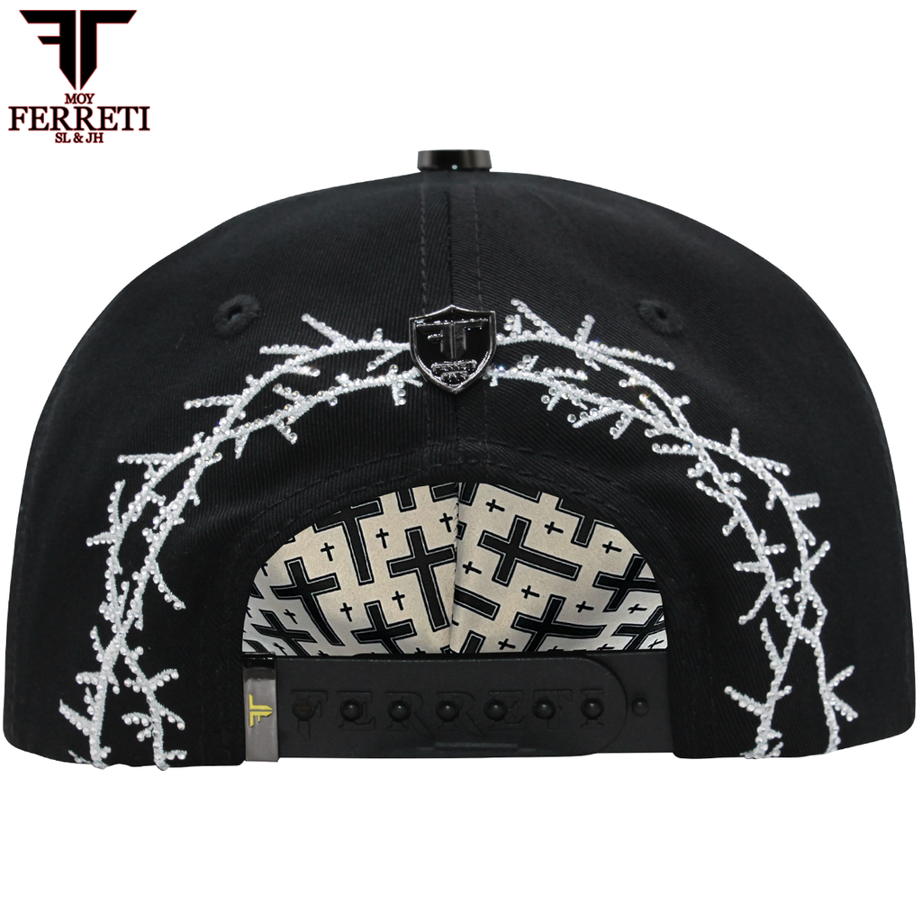 FERRETI HATS PREMIUM FT173 White Cross Baseball Cap For Men