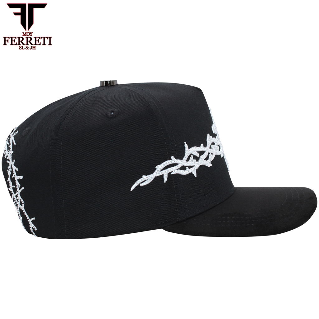 FERRETI HATS PREMIUM FT173 White Cross Baseball Cap For Men