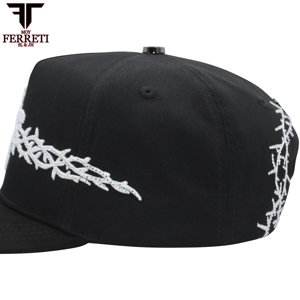 FERRETI HATS PREMIUM FT173 White Cross Baseball Cap For Men