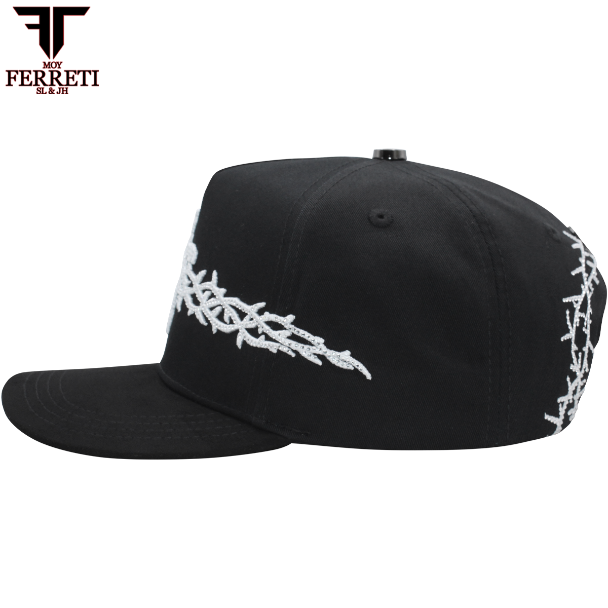 FERRETI HATS PREMIUM FT173 White Cross Baseball Cap For Men