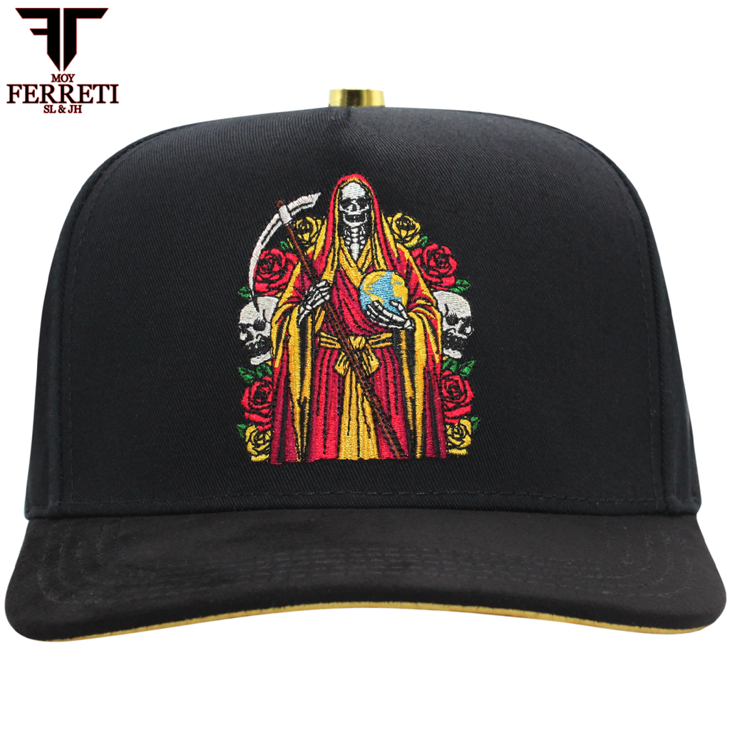 FERRETI HATS PREMIUM FT174 La Muerte Baseball Cap For Men
