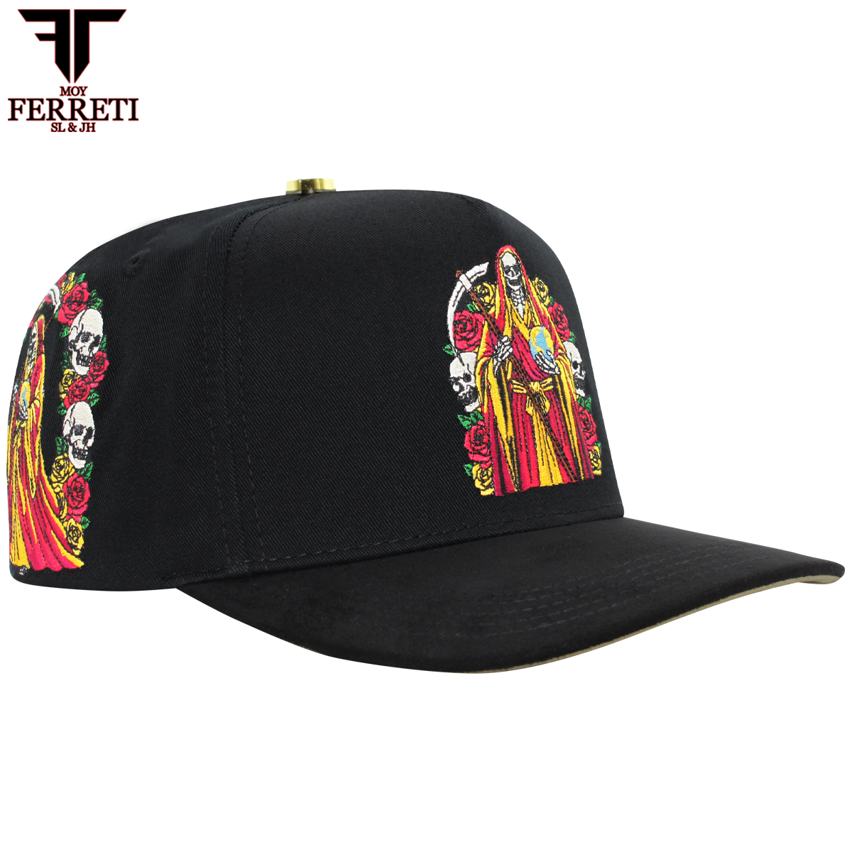 FERRETI HATS PREMIUM FT174 La Muerte Baseball Cap For Men