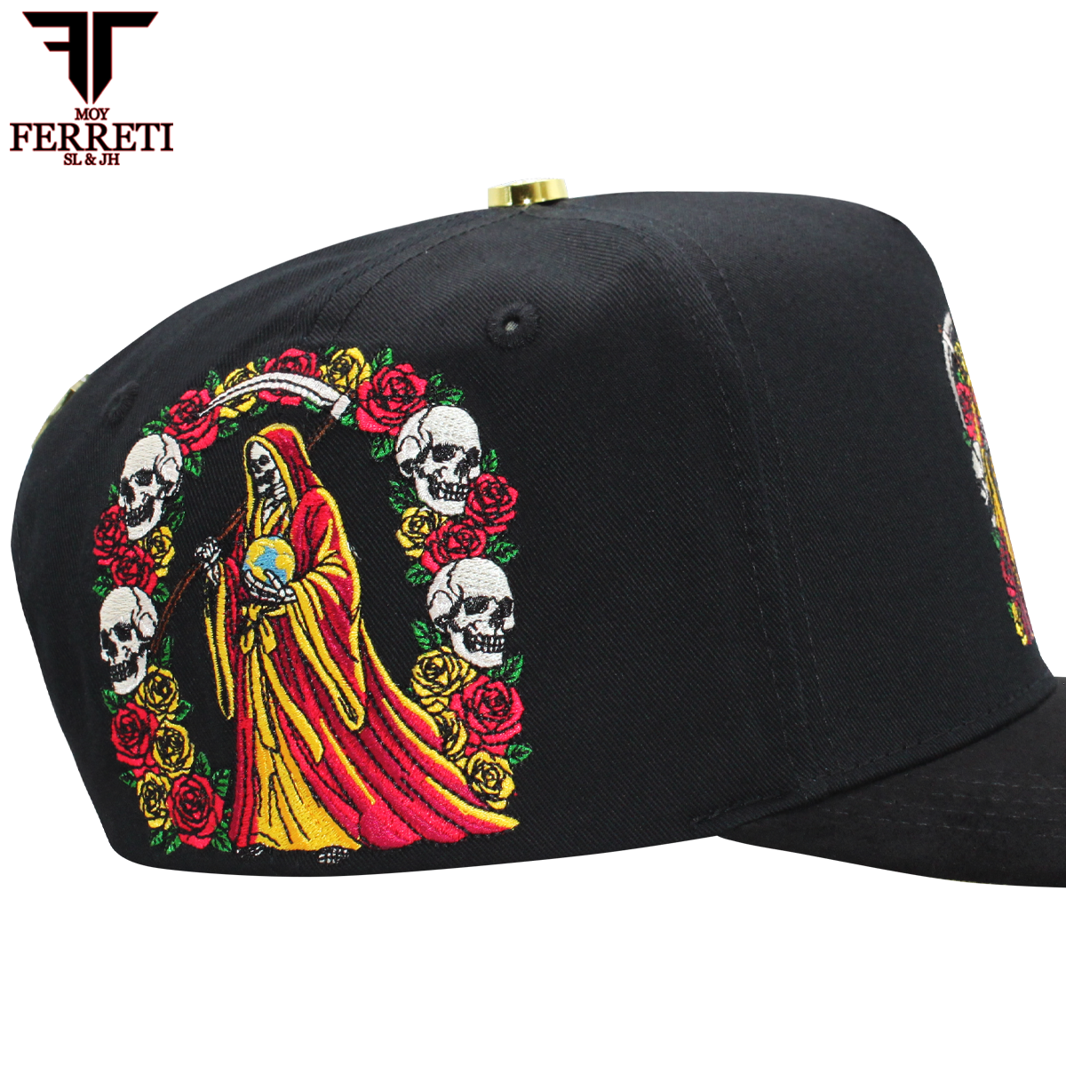 FERRETI HATS PREMIUM FT174 La Muerte Baseball Cap For Men