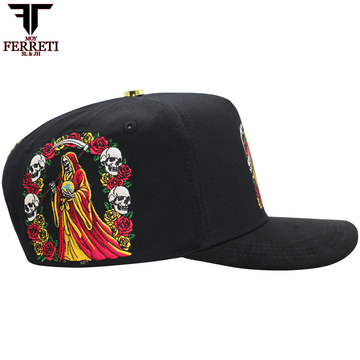 FERRETI HATS PREMIUM FT174 La Muerte Baseball Cap For Men