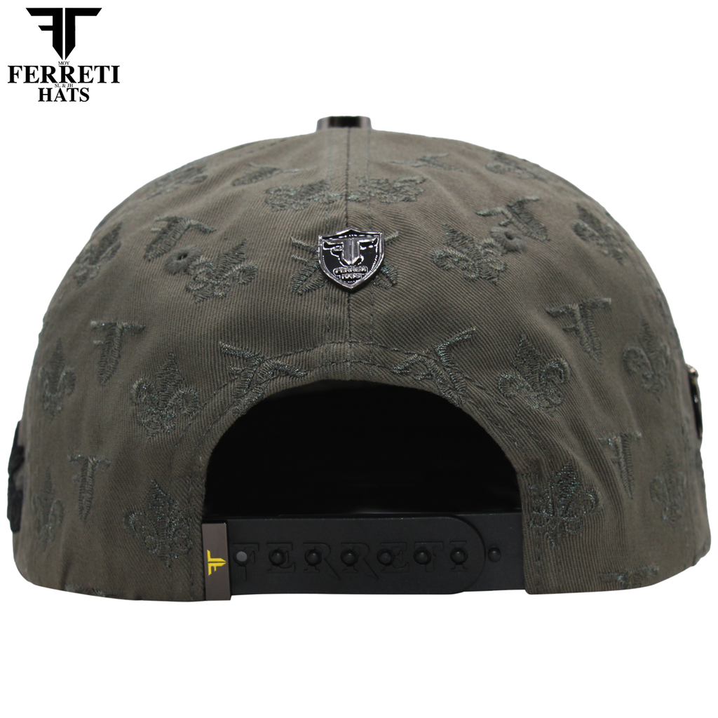 FERRETI HATS PREMIUM FT180 Gallos Baseball Cap For Men - Gris