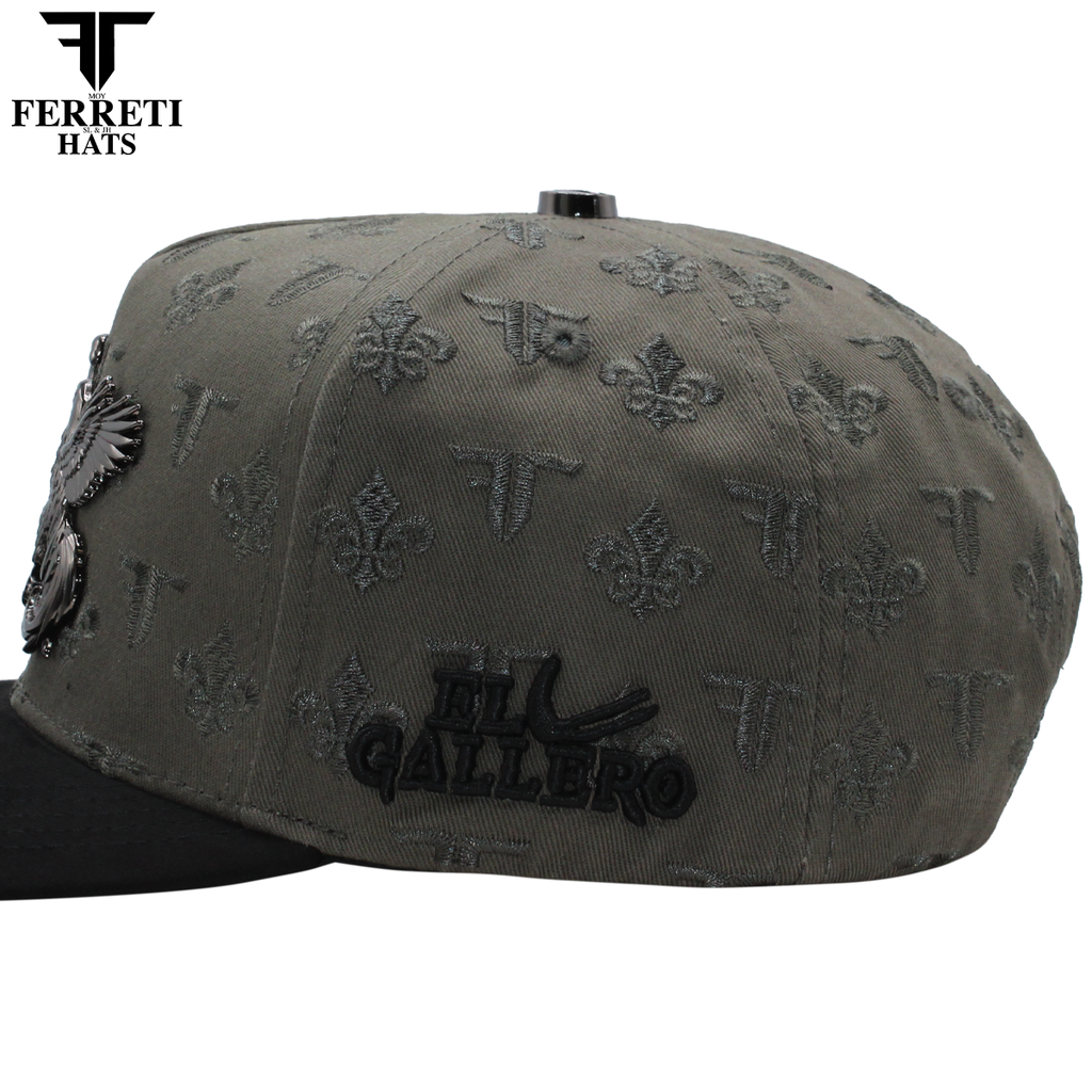 FERRETI HATS PREMIUM FT180 Gallos Baseball Cap For Men - Gris