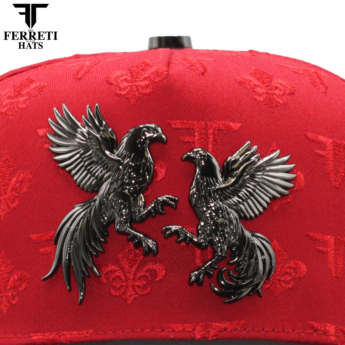 FERRETI HATS PREMIUM FT180 Gallos Baseball Cap For Men - Rojo