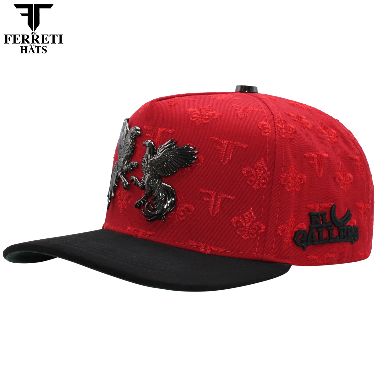 FERRETI HATS PREMIUM FT180 Gallos Baseball Cap For Men - Rojo