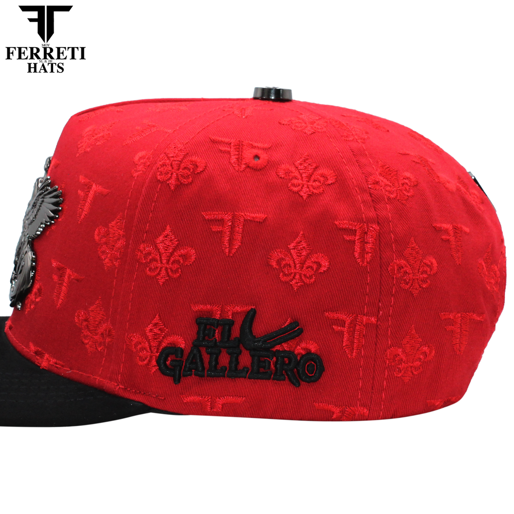 FERRETI HATS PREMIUM FT180 Gallos Baseball Cap For Men - Rojo