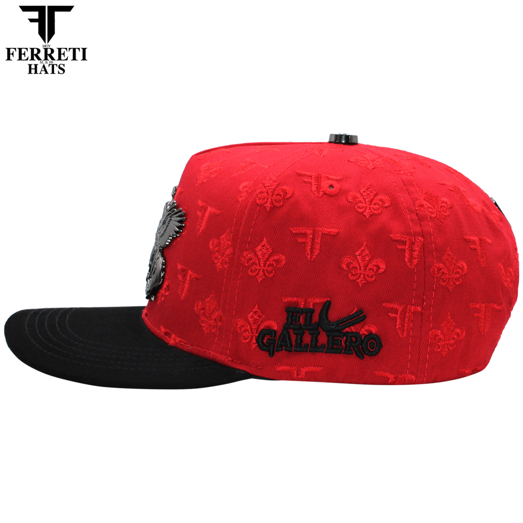 FERRETI HATS PREMIUM FT180 Gallos Baseball Cap For Men - Rojo