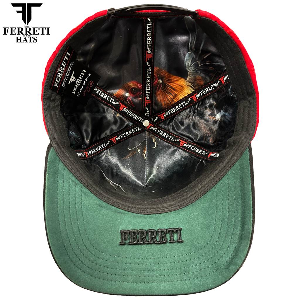 FERRETI HATS PREMIUM FT180 Gallos Baseball Cap For Men - Rojo