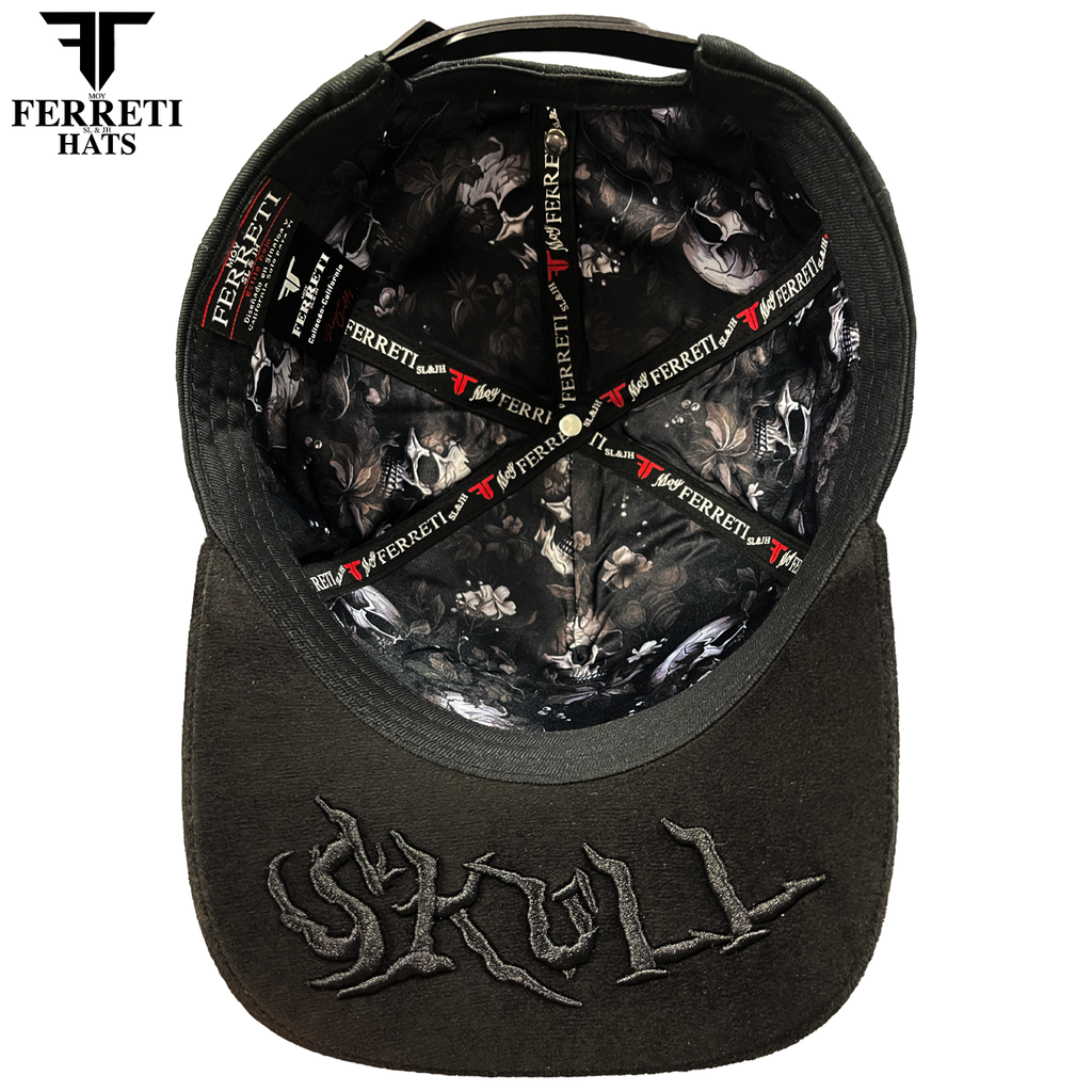 FERRETI HATS PREMIUM FT186 Diamond Skull Baseball Cap For Men