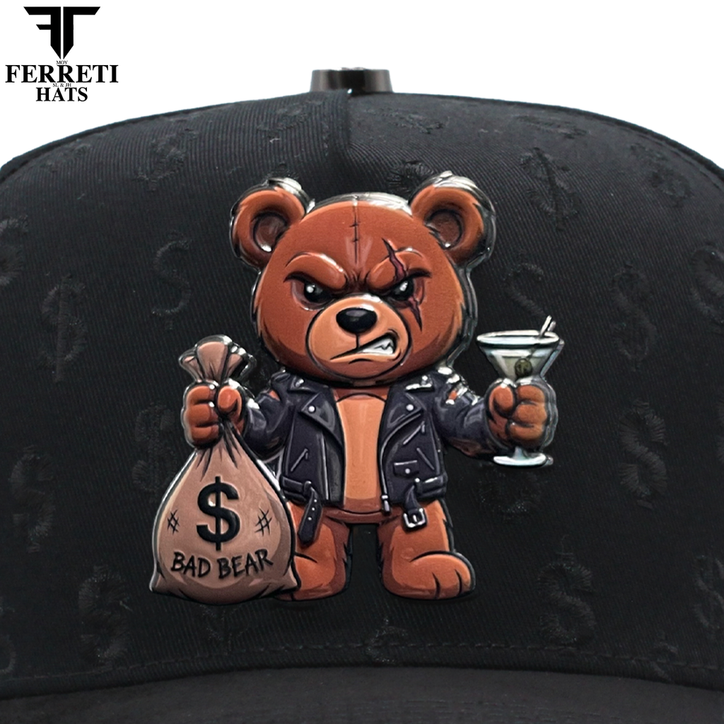FERRETI HATS PREMIUM FT190 Bad Bear Baseball Cap For Men