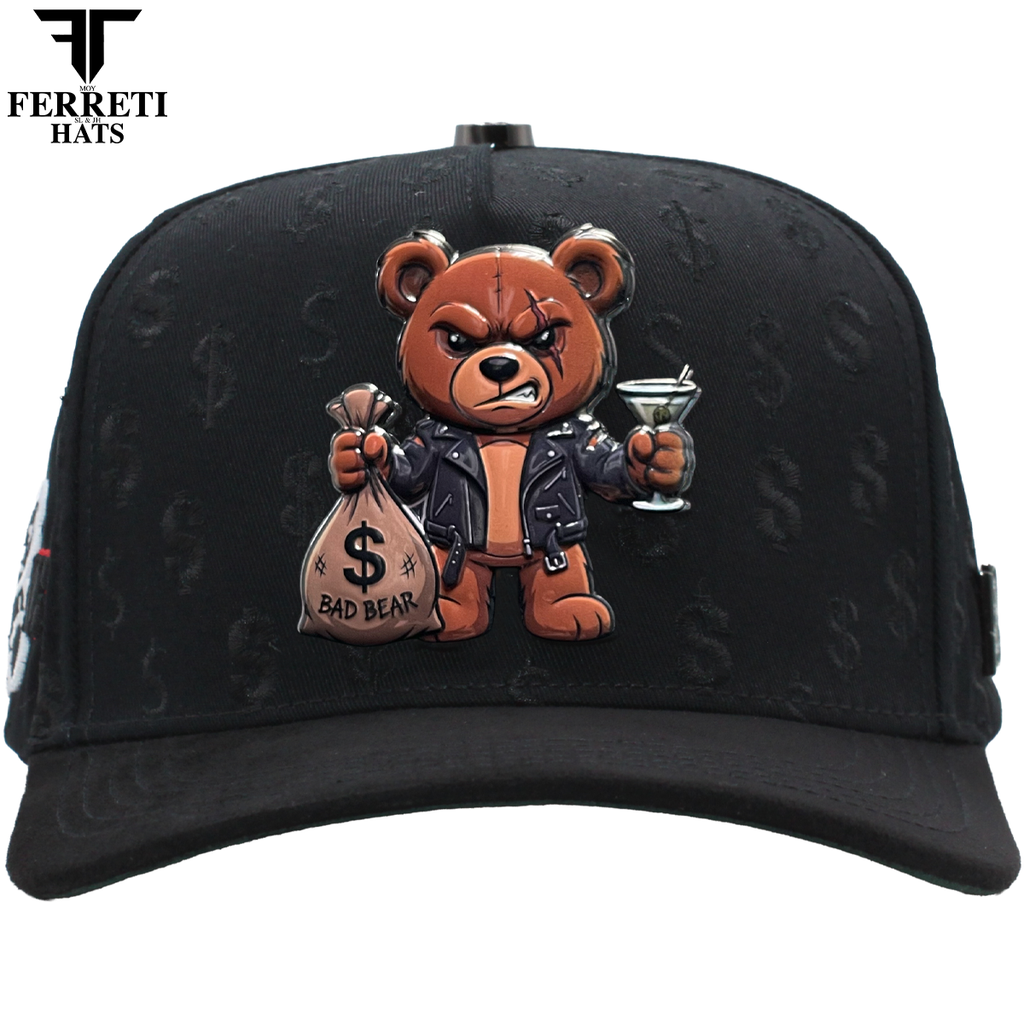 FERRETI HATS PREMIUM FT190 Bad Bear Baseball Cap For Men