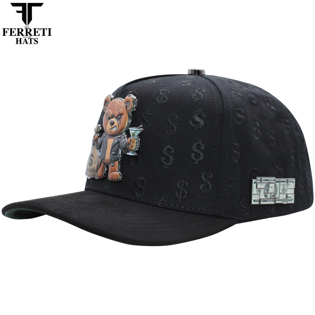 FERRETI HATS PREMIUM FT190 Bad Bear Baseball Cap For Men