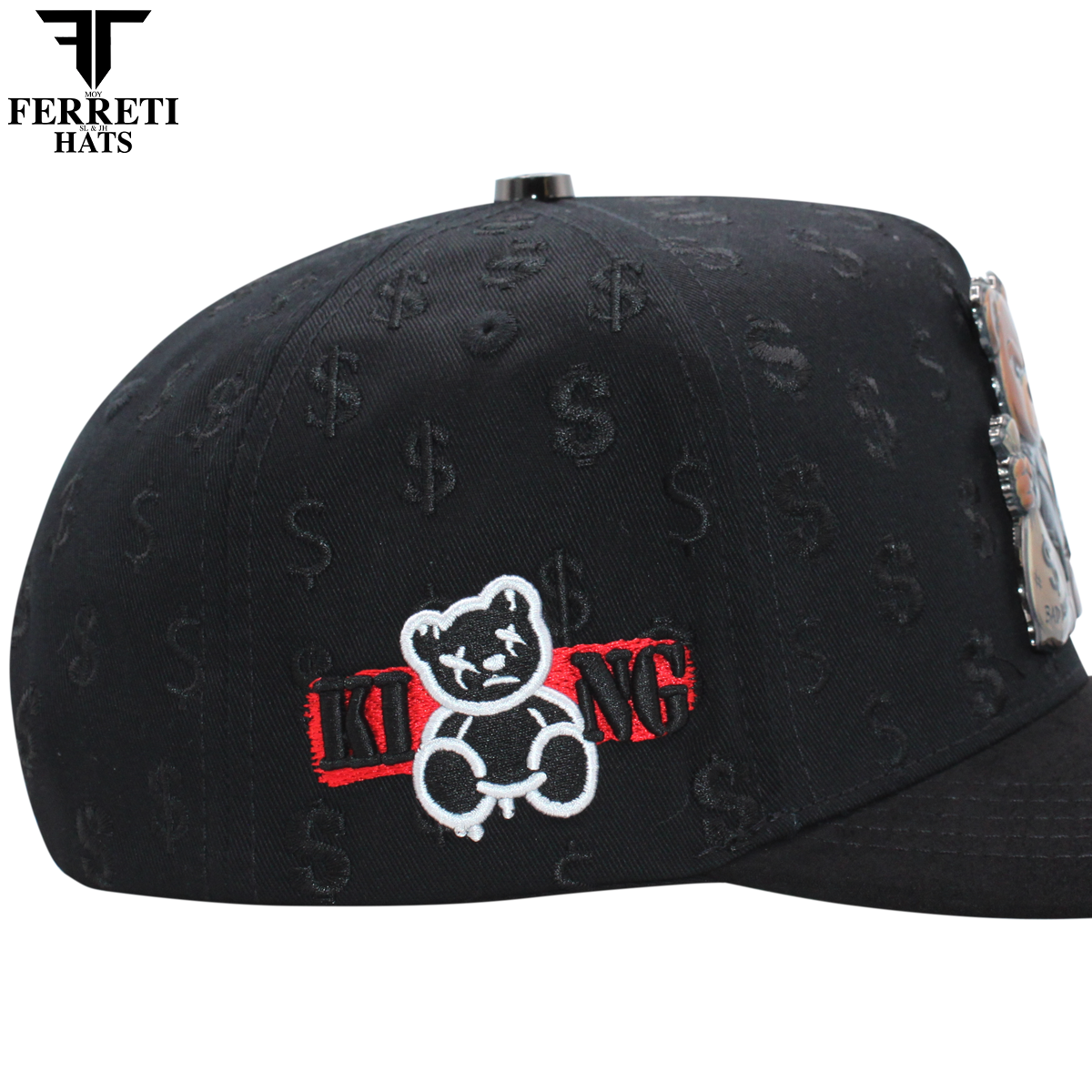 FERRETI HATS PREMIUM FT190 Bad Bear Baseball Cap For Men
